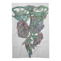 Vintage Style Stained Glass Morning Glory Towels
