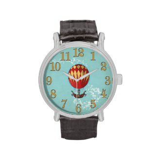 Vintage-Style Steampunk Hot Air Balloon Watch