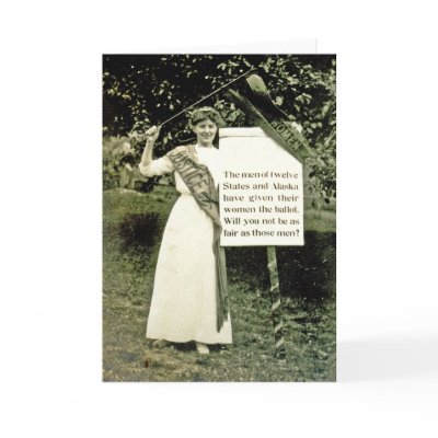 Vintage Suffragette Greeting Card by lkranieri