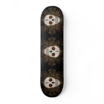 Vintage Sugar Skull #1 skateboards by artgrrlproductions Vintage Sugar Skull #1 skateboards