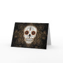 Vintage Sugar Skull Card by artgrrlproductions Vintage Sugar Skull Card