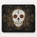 Vintage Sugar Skull Mousepad by artgrrlproductions Vintage Sugar Skull Mousepad