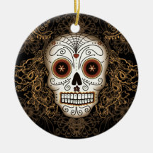 Vintage Sugar Skull Ornament