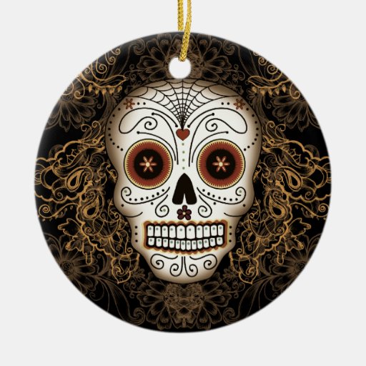 Sugar Skull Christmas Ornaments 