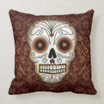 Vintage Sugar Skull Pillow