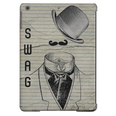 Vintage Suit/Hat grunge swag Ipad air cases