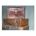 Vintage Suitcases - Stacked  Luggage Post Cards