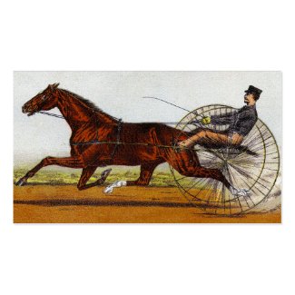 Vintage Sulky Horse Racing Business Card Template