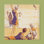 Vintage Summertime at the Beach Magnets