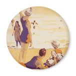 Vintage Summertime at the Beach Magnet