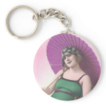 Vintage Sun Bather Keychain