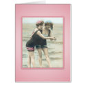Vintage Sun Bathers Beach Card