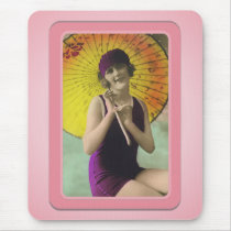 Vintage Sun Bathers Beach Mousepad