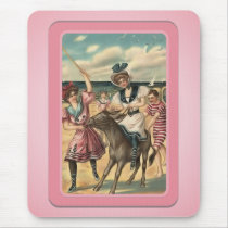Vintage Sun Bathers Beach Mousepad