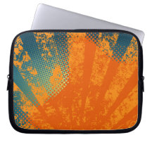 Vintage Sun Rays Laptop Computer Sleeves