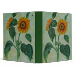 Vintage Sunflowers Vinyl Binder