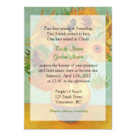 vintage sunflowers Christian wedding party Custom Announcements