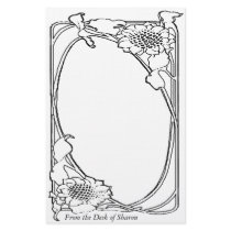 Vintage Sunflowers Personalized Stationery