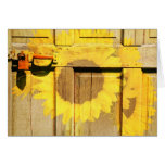 Vintage Sunflowers Wooden Door Cards