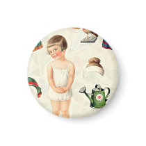 VINTAGE SUPREME PAPER DOLLS SWEETIE REFRIGERATOR MAGNET