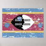 Vintage Swaziland Flag Print