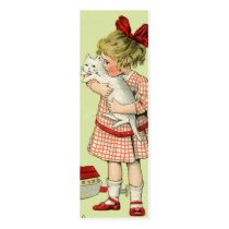 Vintage Sweet Girl Gift Tag or Love Note business cards