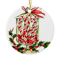 Vintage Sweet Treats - Jar of Candy Canes Christmas Ornament