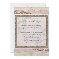Vintage Swirl Etchings - Bridal Shower Invitation