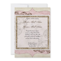 Vintage Swirl Etchings - Wedding Invitation