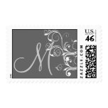 Vintage Swirls Monogram postage