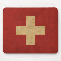 Vintage Switzerland Flag Mouse Pad
