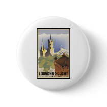 Vintage Switzerland Lausanne-Ouchy Button