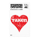 Vintage "Taken" Valentine's Day Heart stamps