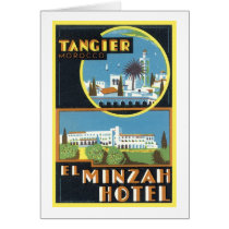 Vintage Tangier, Morocco El Minzah Hotel Card