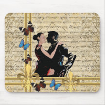 Vintage tango dancers mousepads
