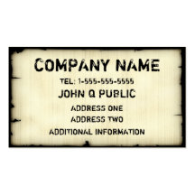 Vintage Tattered Business Cards