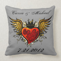 Vintage Tattoo Wedding Keepsake Pillow american mojo pillows