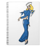 Vintage Tattoo Woman Sailor Notebook