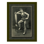 Vintage Tattooed Lady Card or Postcard
