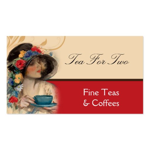 Vintage Tea or Coffee Business Card (front side)