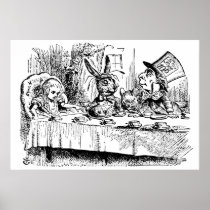 Vintage Tea Party; Alice, Hatter and March Hare Posters