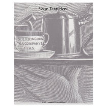 Vintage Tea Tray Custom Letterhead