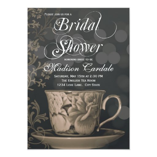 Bridal Tea invitations Party Teacup Invitations teacup vintage  Vintage Shower