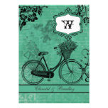 Vintage Teal Bicycle 5x7 Invitation