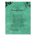 Vintage Teal Bicycle Informational Sheet Personalized Invitations
