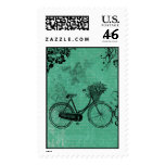 Vintage Teal Bicycle Postage Vintage Teal Bicycle Postage