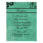 Vintage Teal Bicycle Reception Card Personalized Invitation