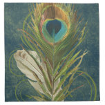 Vintage Teal Peacock Feather napkins