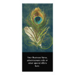 Vintage Teal Peacock Feather rack cards