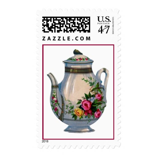 Vintage Teapot Stamps Zazzle